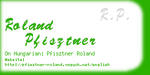 roland pfisztner business card